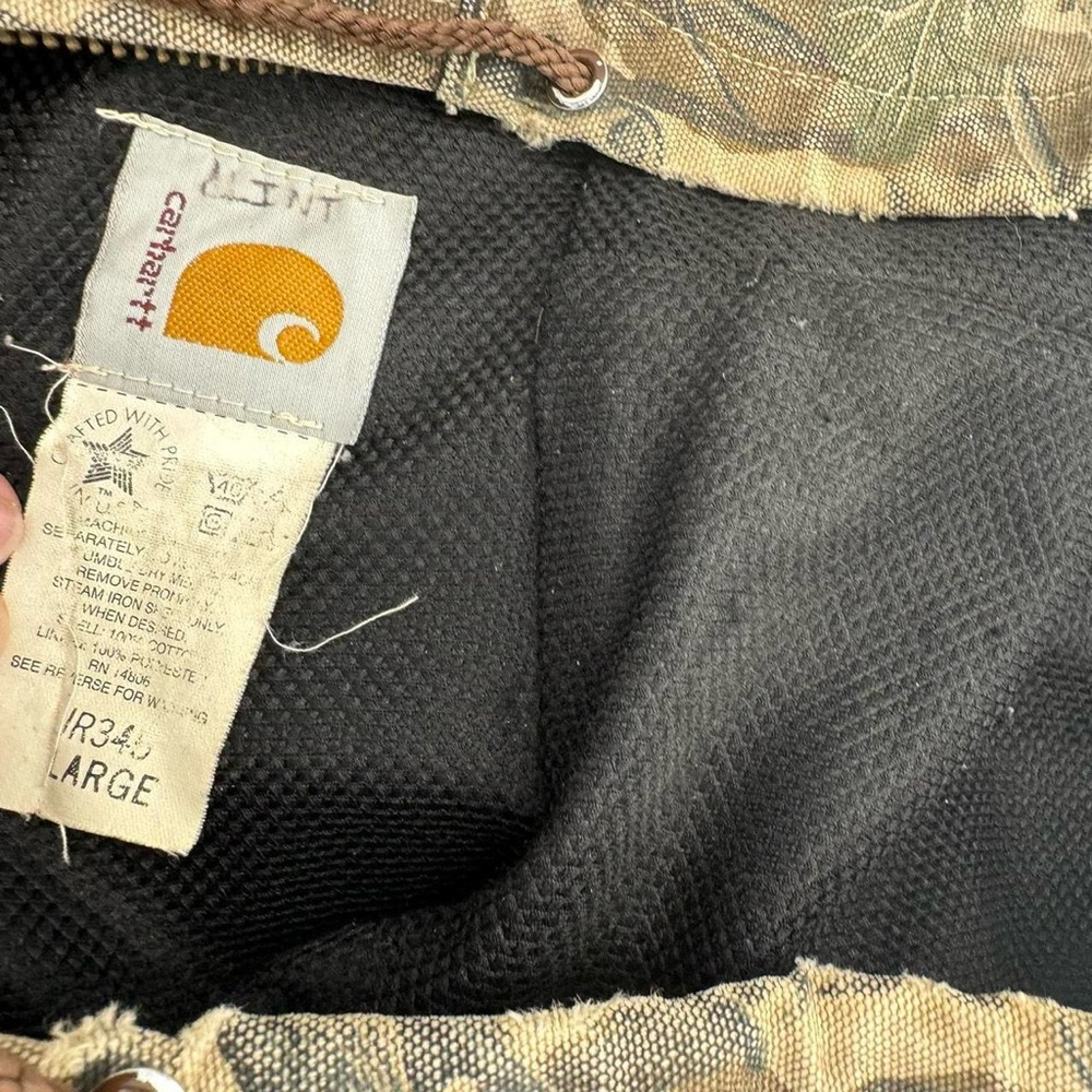 Rare Carhartt Vintage Mossy Oak Treestand Camo Zip Up Hooded Jacket - Picture 6 of 6